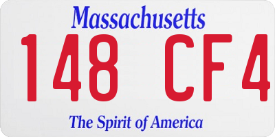 MA license plate 148CF4