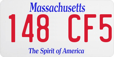 MA license plate 148CF5