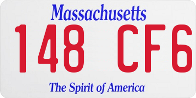 MA license plate 148CF6