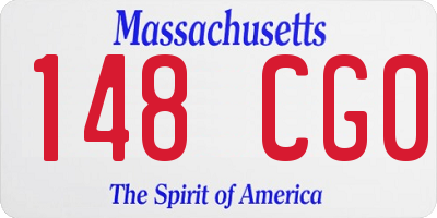 MA license plate 148CG0