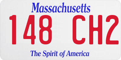 MA license plate 148CH2