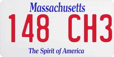 MA license plate 148CH3