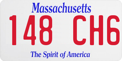 MA license plate 148CH6