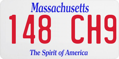 MA license plate 148CH9