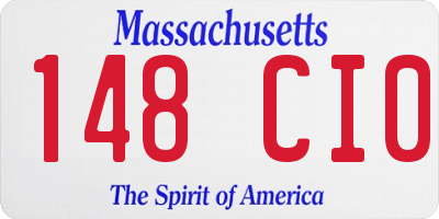 MA license plate 148CI0