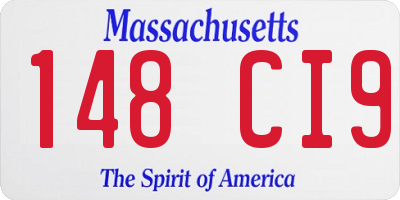 MA license plate 148CI9