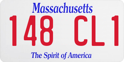 MA license plate 148CL1