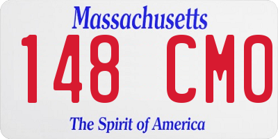 MA license plate 148CM0