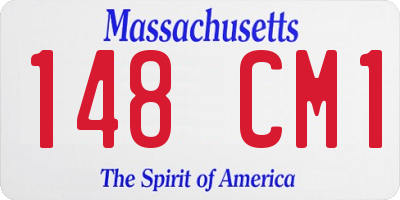 MA license plate 148CM1