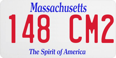 MA license plate 148CM2