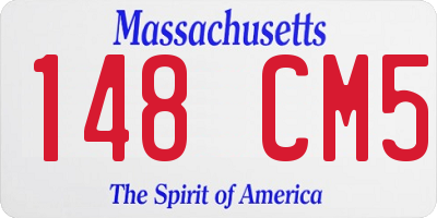MA license plate 148CM5