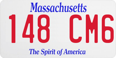 MA license plate 148CM6