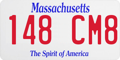 MA license plate 148CM8
