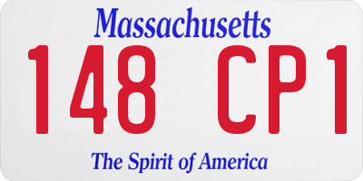 MA license plate 148CP1