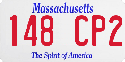 MA license plate 148CP2