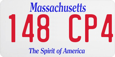 MA license plate 148CP4