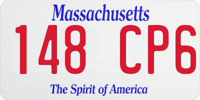 MA license plate 148CP6
