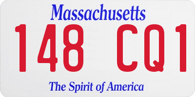 MA license plate 148CQ1