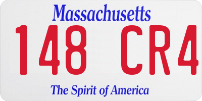 MA license plate 148CR4