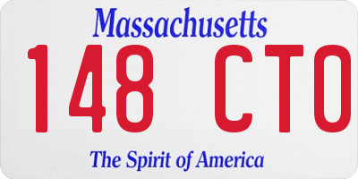 MA license plate 148CT0