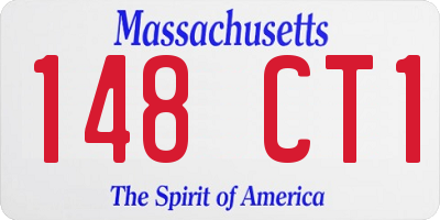 MA license plate 148CT1