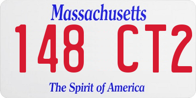 MA license plate 148CT2