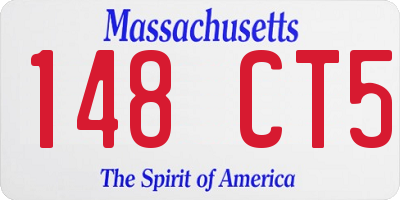 MA license plate 148CT5