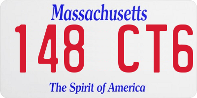 MA license plate 148CT6