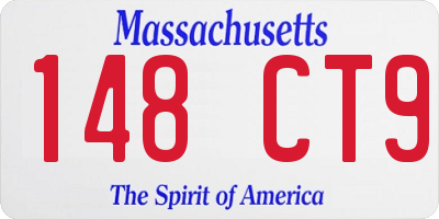 MA license plate 148CT9