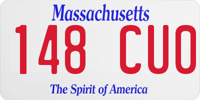 MA license plate 148CU0