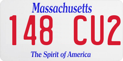 MA license plate 148CU2