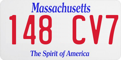 MA license plate 148CV7