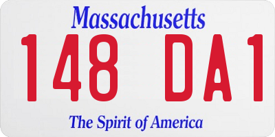 MA license plate 148DA1