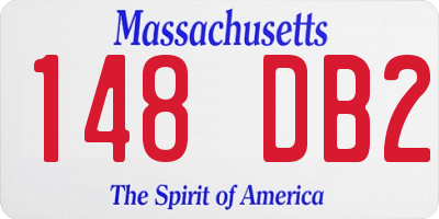 MA license plate 148DB2