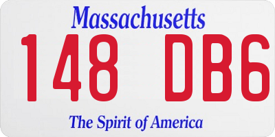MA license plate 148DB6