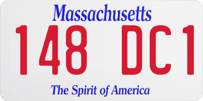 MA license plate 148DC1