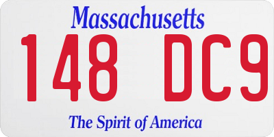 MA license plate 148DC9
