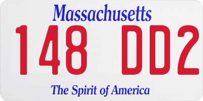 MA license plate 148DD2