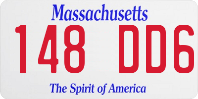 MA license plate 148DD6