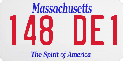 MA license plate 148DE1