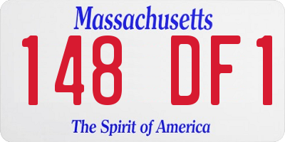MA license plate 148DF1