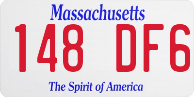 MA license plate 148DF6