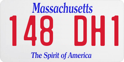 MA license plate 148DH1