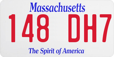 MA license plate 148DH7