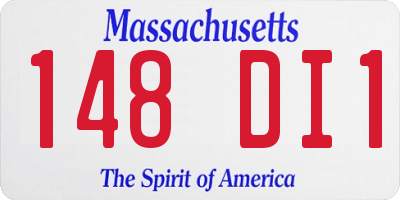 MA license plate 148DI1