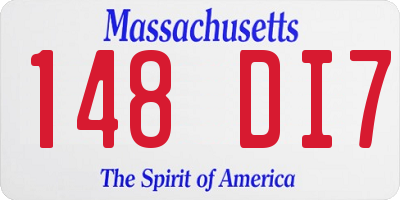 MA license plate 148DI7