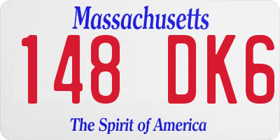 MA license plate 148DK6