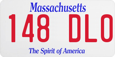 MA license plate 148DL0