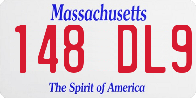 MA license plate 148DL9