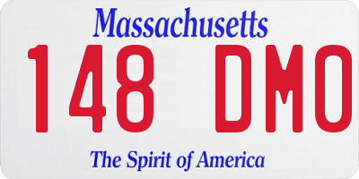 MA license plate 148DM0
